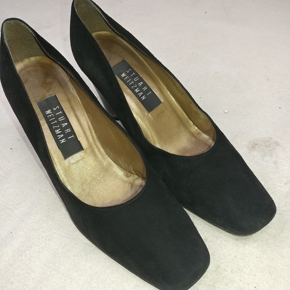 Women’s Stuart Weitzman Black Suede Mirrored Cylin - Picture 6 of 7